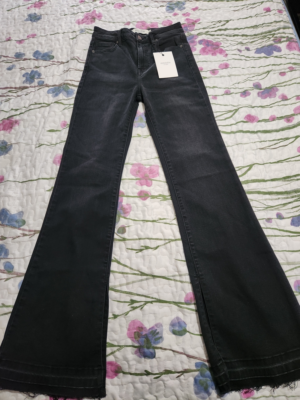 Hidden Los Angeles Stretch Flare Jeans in Black